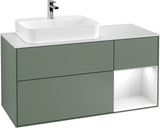 Villeroy & Boch Waschtischunterschrank Finion F401G 1200 mm Glossy White Lacquer mit Beleuchtung