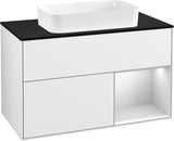 Villeroy & Boch Waschtischunterschrank Finion F252G 1000 mm Glossy White Lacquer mit LED-Beleuchtung
