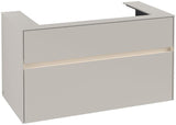 Villeroy & Boch Collaro Waschtischunterschrank 1000 mm mit LED-Beleuchtung und 2 Auszügen in White Wood