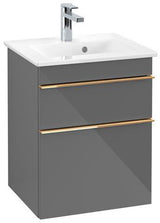Villeroy & Boch Waschtischunterschrank VENTICELLO 466 mm Eiche Santana Oak mit 2 Auszügen und Griffleiste in Chrom