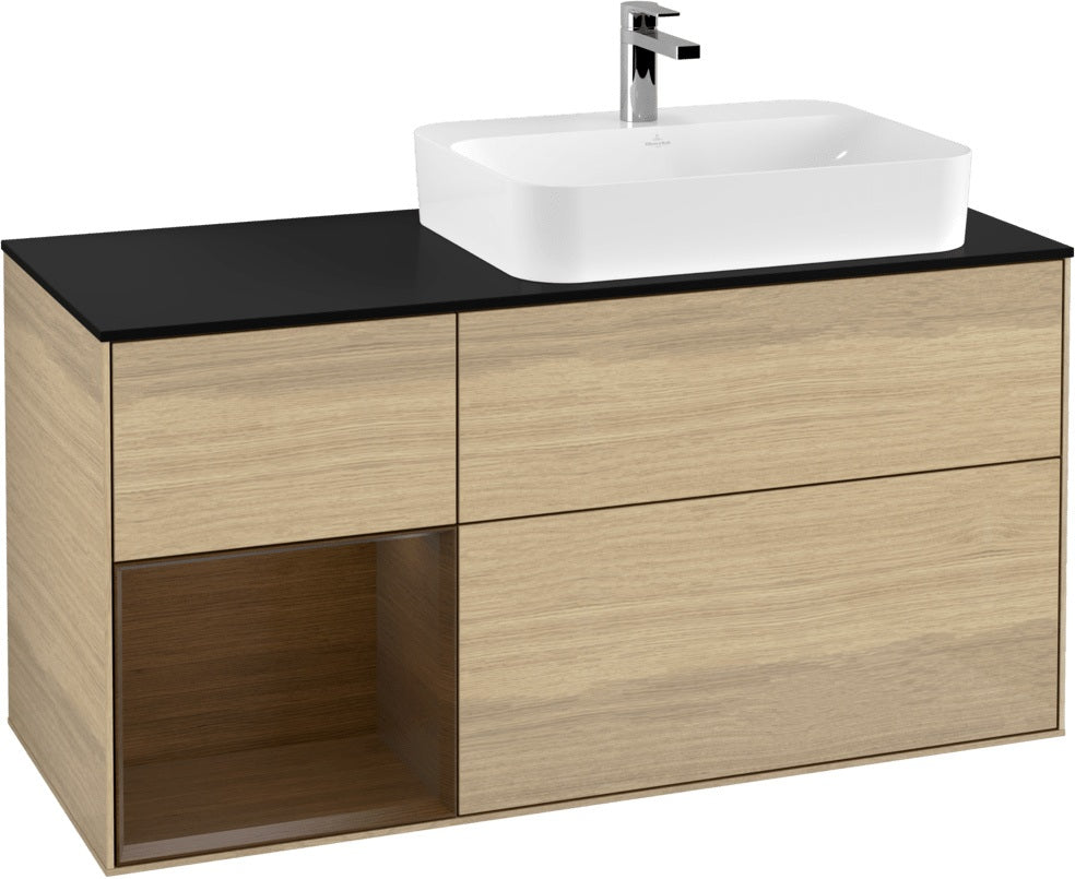Villeroy & Boch Finion Waschbeckenunterschrank 1200 mm Glossy White Lacquer mit Beleuchtung