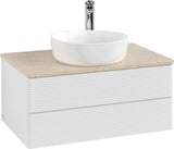 Villeroy & Boch Waschbeckenunterschrank Antao 800 mm Glossy White Lacquer mit Hahnlochbohrung