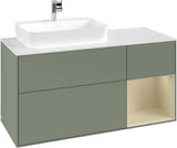 Villeroy & Boch Waschtischunterschrank Finion F401G 1200 mm Glossy White Lacquer mit Beleuchtung