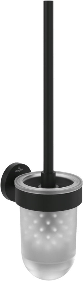 Villeroy & Boch Toilettenbürstengarnitur Elements - Tender, Wandmontage, Chrom, 94 x 118 x 353 mm