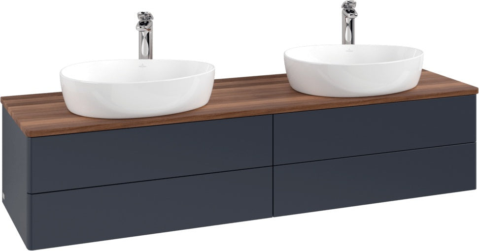 Villeroy & Boch Waschtischunterschrank Antao 1600 mm Anthracite Matt mit 4 Auszügen und Beleuchtung
