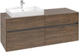 Villeroy & Boch Waschtischunterschrank Collaro Arizona Oak 1400 mm mit 4 Auszügen und Becken links