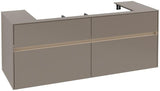 Villeroy & Boch Collaro Waschtischunterschrank 1400 mm mit LED-Beleuchtung, Truffle Grey