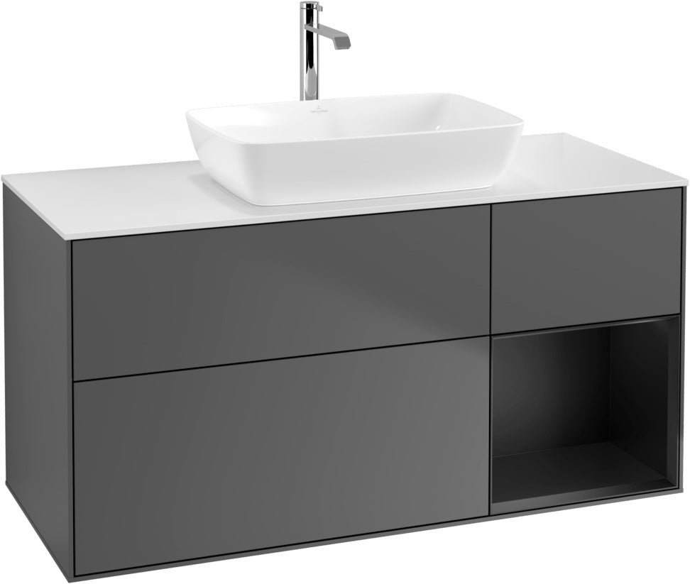 Villeroy & Boch Waschtischunterschrank Finion G831G 1200 mm Glossy White Lacquer mit Beleuchtung