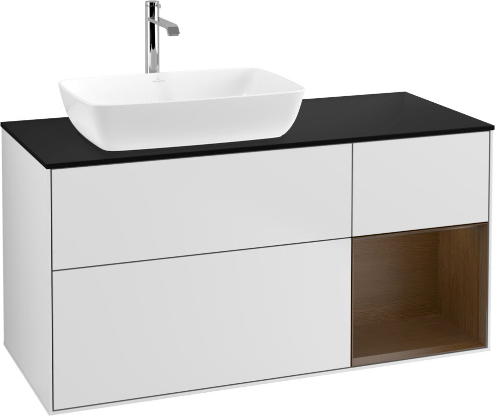 Villeroy & Boch Finion Waschtischunterschrank 1200 mm Glossy White mit Beleuchtung und SoftClosing
