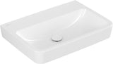 Villeroy & Boch O.novo Wandwaschbecken 650x460 mm Eckig Weiß Alpin – Ohne Hahnloch, Mit Überlauf