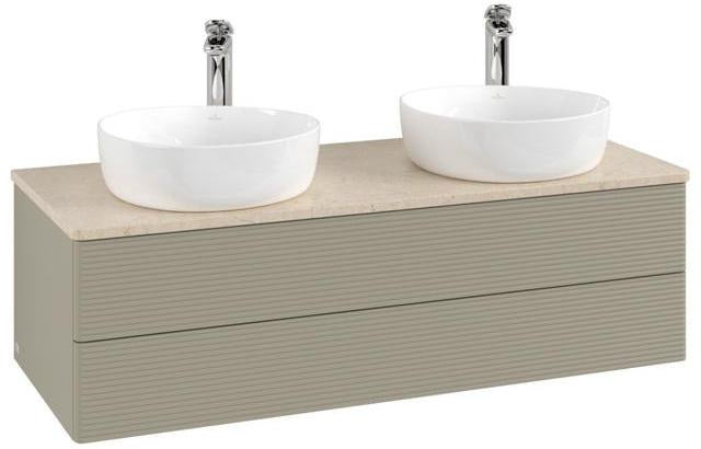 Villeroy & Boch Antao Waschtischunterschrank 1200 mm, 2 Auszüge, Push-Open, Stone Grey Matt