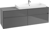 Villeroy & Boch Waschbeckenunterschrank Collaro C030 B0 1600 mm Glossy Grey mit Beleuchtung