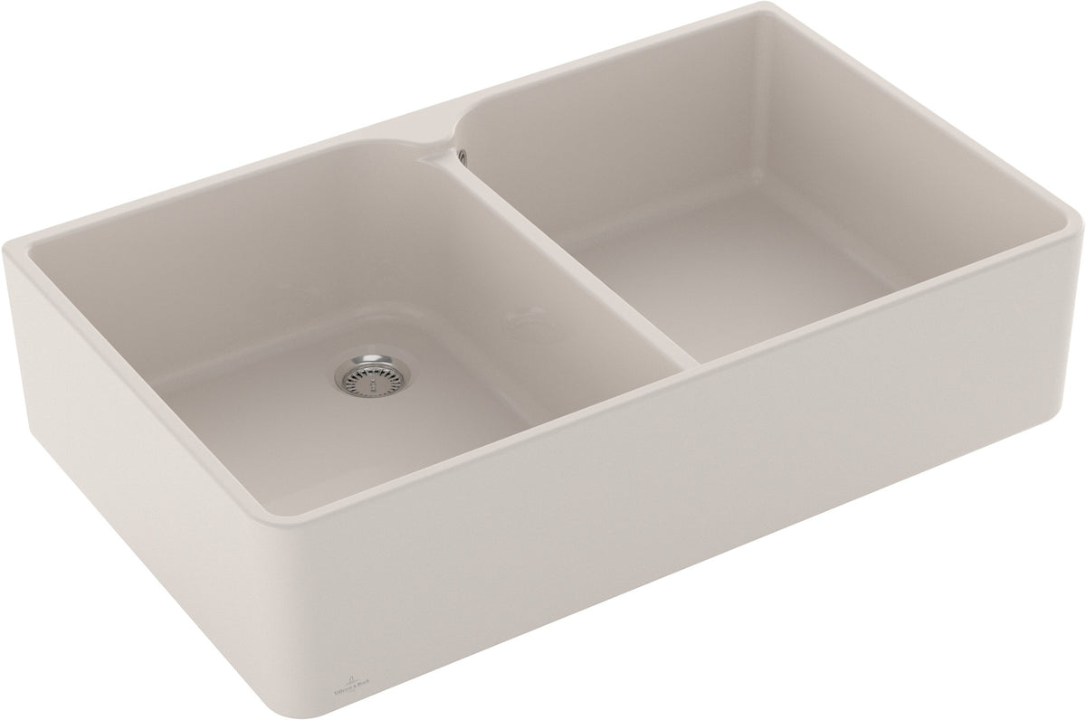 Villeroy & Boch Spülstein Doppelbecken 90 X 900x550mm Crema CeramicPlus