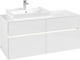 Villeroy & Boch Waschtischunterschrank Collaro C082 B0 1200 mm Glossy White mit LED-Beleuchtung