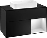 Villeroy & Boch Waschtischunterschrank Finion F252G 1000 mm Glossy White Lacquer mit LED-Beleuchtung