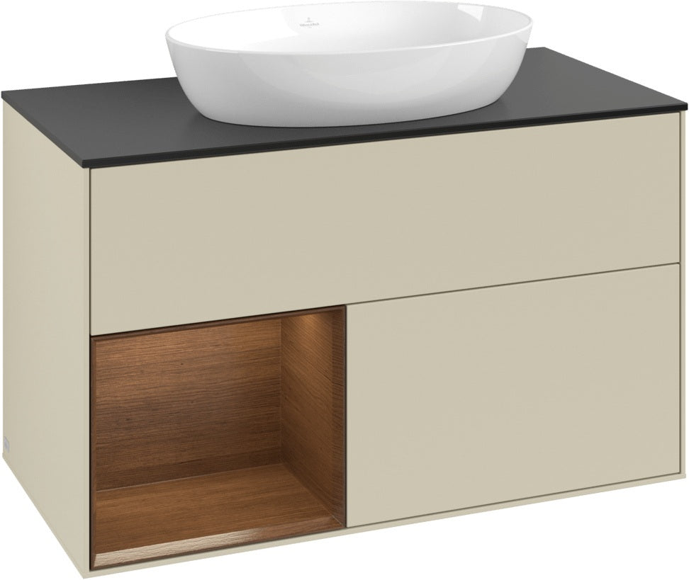 Villeroy & Boch Waschtischunterschrank Finion FA12G 1000 mm Glossy White Lacquer mit Beleuchtung