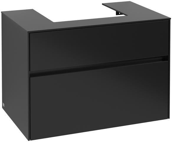 Villeroy & Boch Collaro Waschtischunterschrank 800 mm Soft Grey mit 2 Auszügen und Push-Open