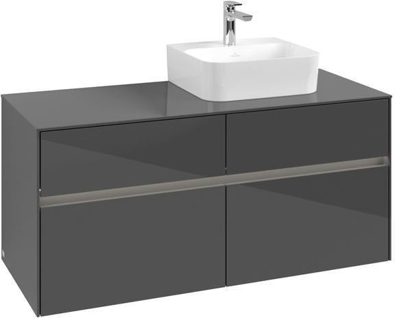 Villeroy & Boch Waschbeckenunterschrank Collaro C099B0 1200 mm Glossy White mit Beleuchtung