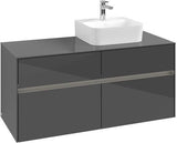 Villeroy & Boch Waschbeckenunterschrank Collaro C099B0 1200 mm Glossy White mit Beleuchtung
