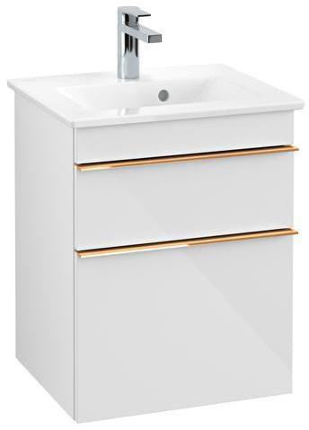 Villeroy & Boch Waschtischunterschrank VENTICELLO 466 mm Eiche Santana Oak mit 2 Auszügen und Griffleiste in Chrom