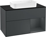 Villeroy & Boch Waschtischunterschrank Finion F252G 1000 mm Glossy White Lacquer mit LED-Beleuchtung