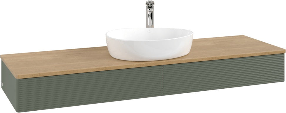 Villeroy & Boch Waschtischunterschrank Antao K14151 1600 mm Anthrazit Matt mit Hahnlochbohrung