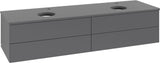 Villeroy & Boch Waschtischunterschrank Antao 1600 mm anthrazit matt mit 4 Auszügen und Beleuchtung