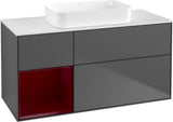 Villeroy & Boch Finion Waschbeckenunterschrank 1200 mm Walnut Veneer mit Beleuchtung