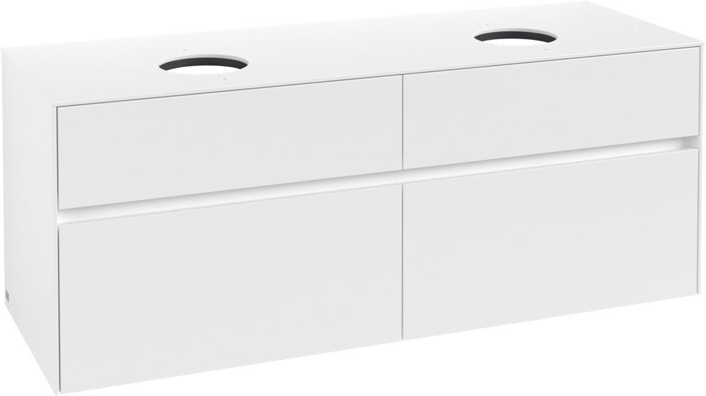 Villeroy & Boch Waschbeckenunterschrank Collaro C048 00 1400x548x500mm Eckig White Matt