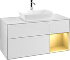 weiß / Mitteldichte Faserplatte (MDF) / G831H F 1200x603x501mm White Matt