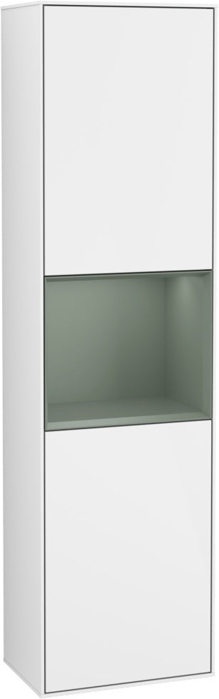 Villeroy & Boch Hochschrank Finion F460GF – 418 mm, Glossy White Lacquer, mit Beleuchtung & SoftClosing