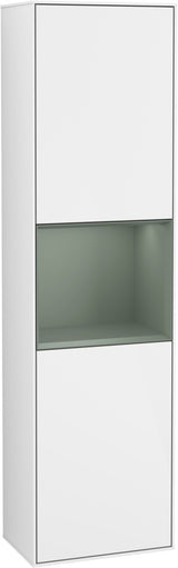 Villeroy & Boch Hochschrank Finion F460GF – 418 mm, Glossy White Lacquer, mit Beleuchtung & SoftClosing