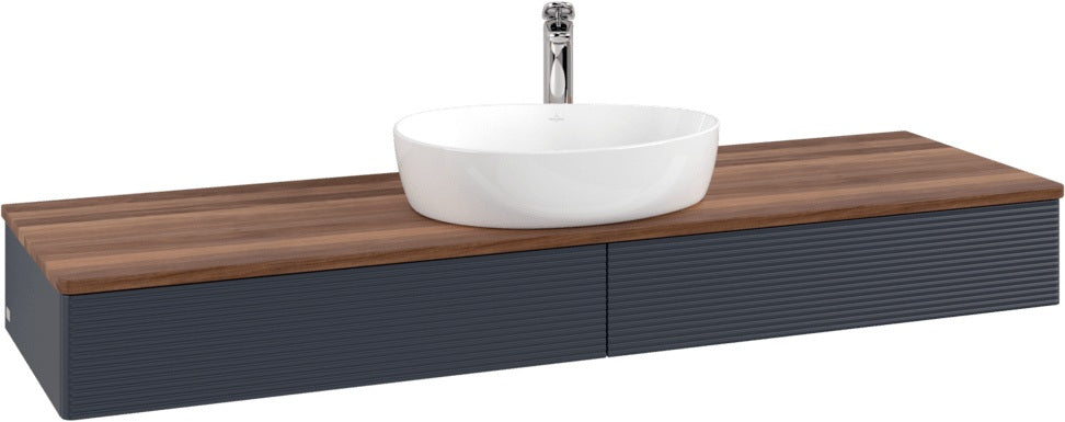 Villeroy & Boch Waschtischunterschrank Antao K14151 1600 mm Anthrazit Matt mit Hahnlochbohrung