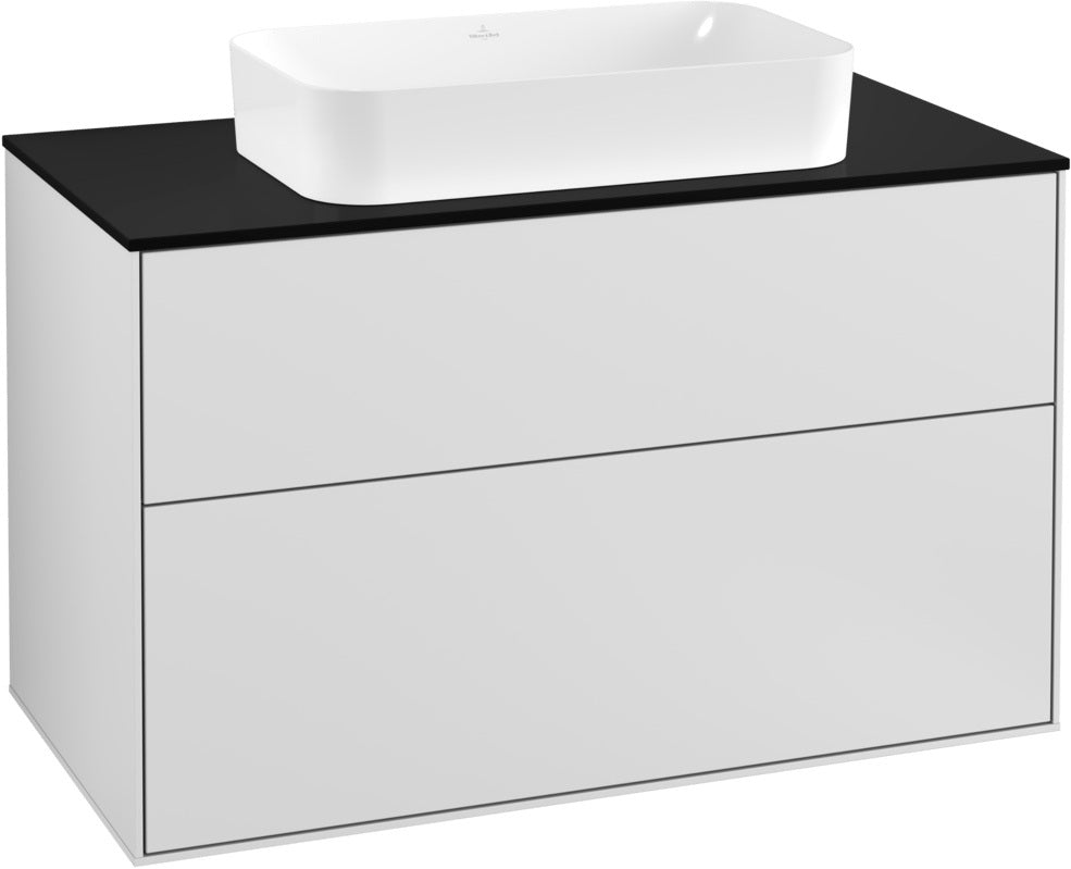 Villeroy & Boch Finion Waschtischunterschrank G23100GF 1000 mm Glossy White mit LED-Beleuchtung