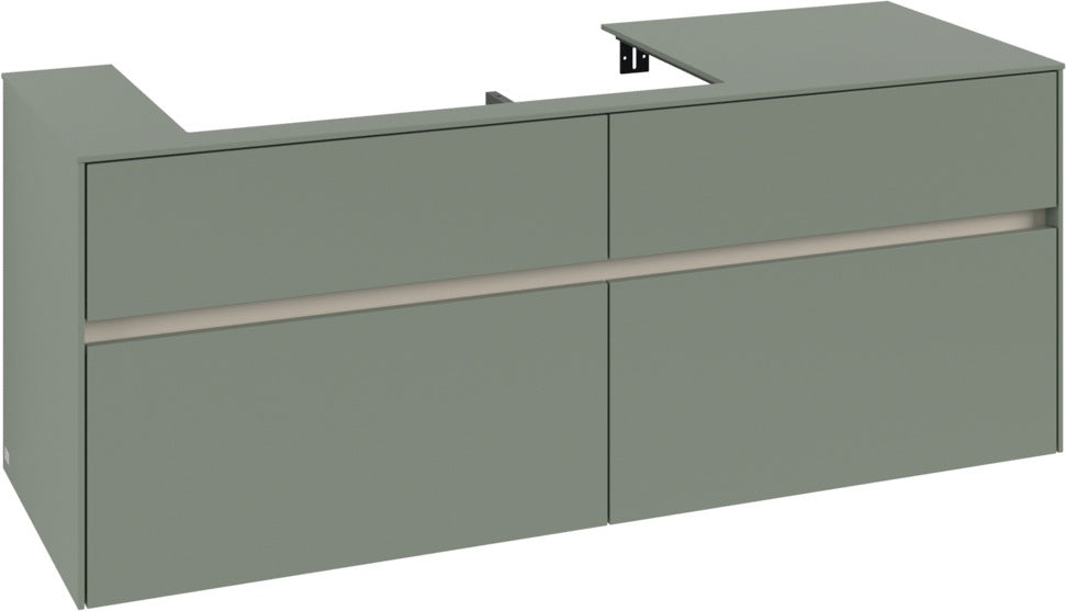 Villeroy & Boch Waschtischunterschrank Collaro C089 B0 1400 mm White Oak mit Beleuchtung und SoftClosing
