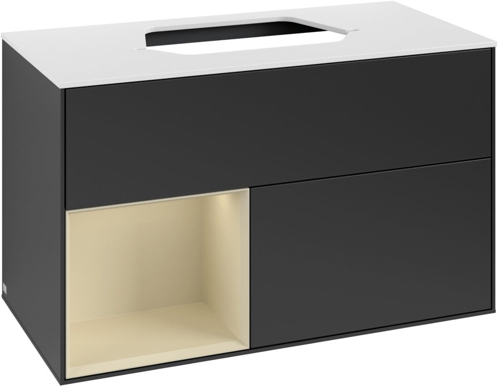 Villeroy & Boch Finion Waschtischunterschrank 1000 mm White Matt Lacquer mit LED-Beleuchtung