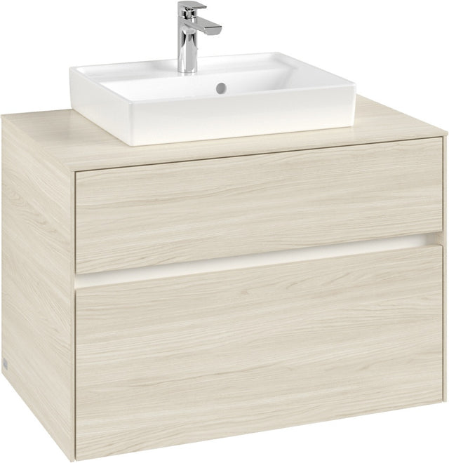 Villeroy & Boch Waschtischunterschrank Collaro C069 B0 800 mm White Oak mit LED-Beleuchtung