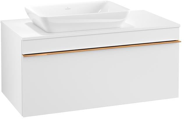 Villeroy & Boch Venticello Waschtischunterschrank Glossy White 957 mm, Auszug links