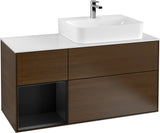 Villeroy & Boch Waschtischunterschrank Finion G141G 1200 mm Glossy White mit LED-Beleuchtung