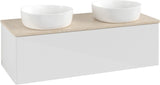 Villeroy & Boch Waschtischunterschrank Antao K35013 1200 mm Glossy White Lacquer – 1 Auszug, SoftClosing, Push-to-open