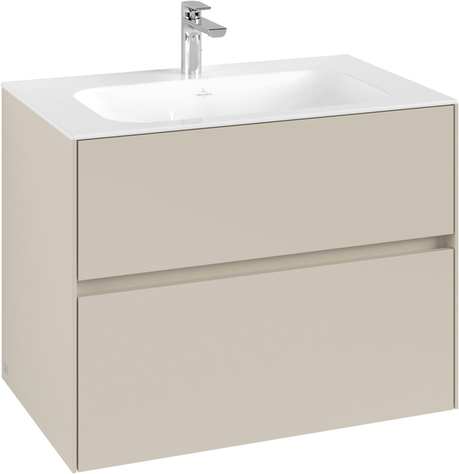 Villeroy & Boch Waschbeckenunterschrank Collaro C13800 White Oak – 796 mm, 2 Auszüge, SoftClosing