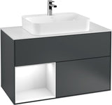 Villeroy & Boch Finion Waschtischunterschrank 1000 mm White Matt Lacquer mit LED-Beleuchtung