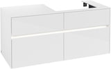 Villeroy & Boch Waschtischunterschrank Collaro C083B0 1200 mm Glossy White mit Beleuchtung