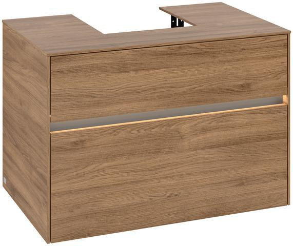 Villeroy & Boch Waschbeckenunterschrank Collaro 800 mm Kansas Oak mit LED-Beleuchtung und SoftClosing