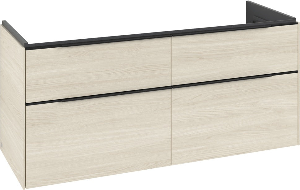 Villeroy & Boch Waschtischunterschrank Subway 3.0 C 602L0, 1272 mm, Brilliant White, mit LED-Beleuchtung