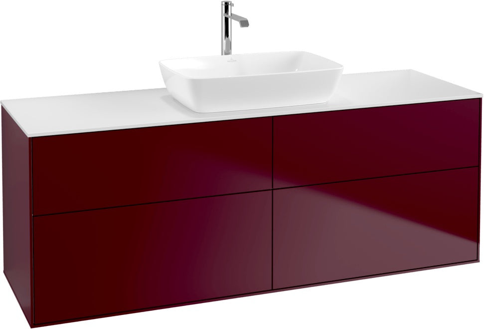Villeroy & Boch Finion Waschbeckenunterschrank 1600 mm Glossy White Lacquer mit Beleuchtung