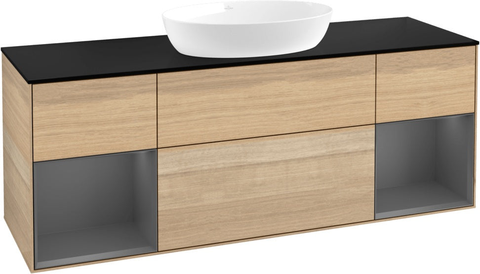 Villeroy & Boch Finion Waschtischunterschrank 1600 mm Glossy White Lacquer mit Beleuchtung