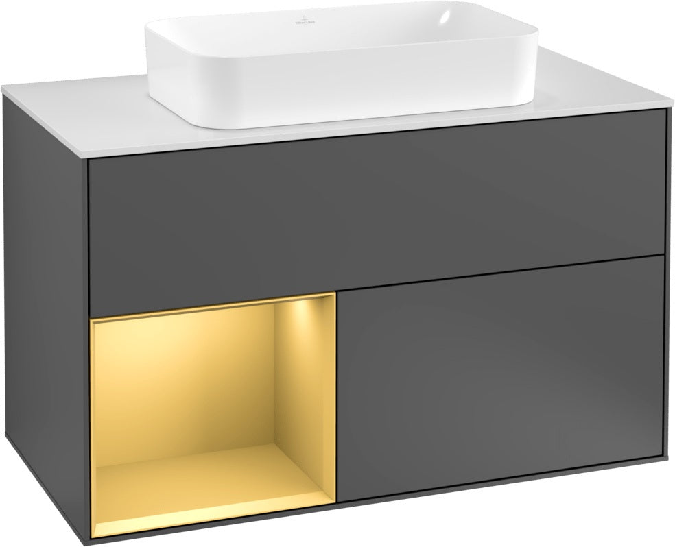 Villeroy & Boch Waschtischunterschrank Finion G241GF Glossy White Lacquer 1000 mm mit Beleuchtung