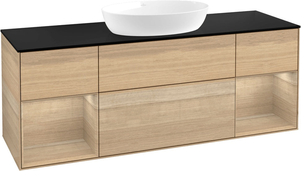 Villeroy & Boch Finion Waschtischunterschrank 1600 mm Glossy White Lacquer mit Beleuchtung