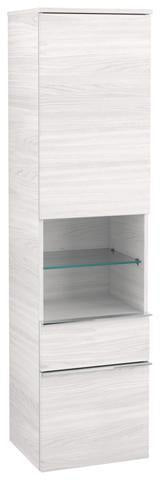 Villeroy & Boch Venticello Hochschrank 404 mm Glossy White – 1 Tür, 2 Auszüge, links